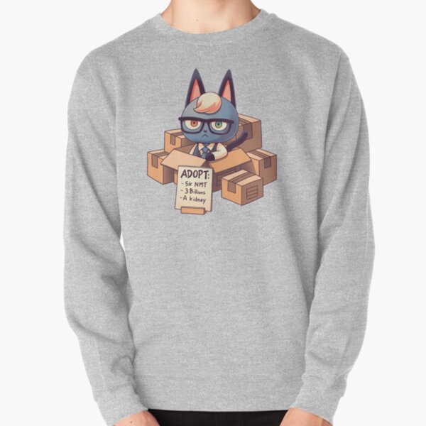 Raymond in Boxes // Cat Smug Villager, Animal Crossing, Kawaii Pullover Sweatshirt RB3004product Offical Animal Crossing Merch
