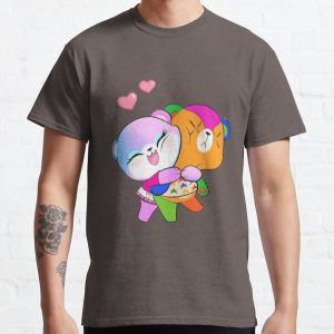 Tác phẩm nghệ thuật lấy cảm hứng từ Animal Crossing - Judy & Stitches Big Hugs Classic T-Shirt RB3004product Offical Animal Crossing Merch