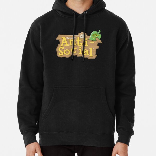 Anti Social No Life Pullover Hoodie RB3004product Offical Animal Crossing Merch