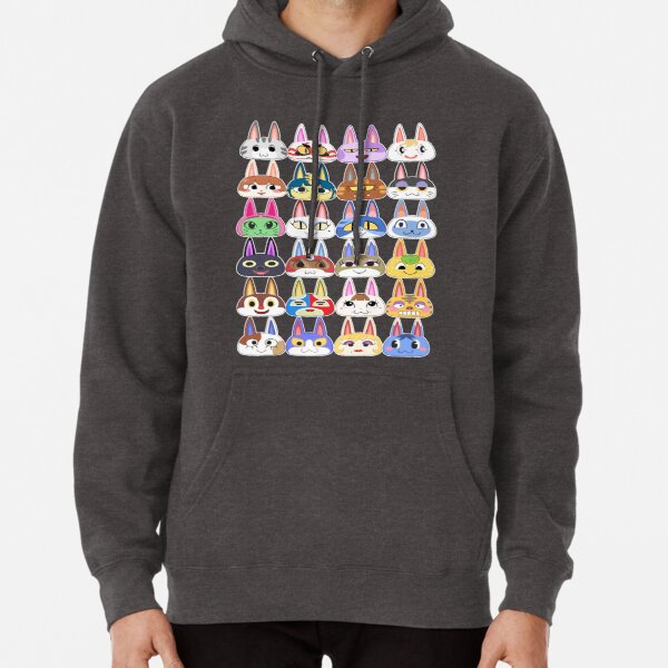 Animal Crossing Cat Villager Heads Pullover Hoodie RB3004product Offical Animal Crossing Merch