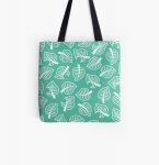 Animal Crossing New Horizon Inspired Leaf Pattern All Over Print Tote Bag RB3004product Offical Animal Crossing Merch