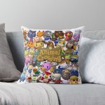 Animal Crossing Collage Throw Pillow RB3004product Offical Animal Crossing Merch
