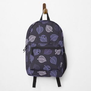 Nook Leaf Aloha Logo - Purple/Lavender on Dark Purple  Backpack RB3004product Offical Animal Crossing Merch