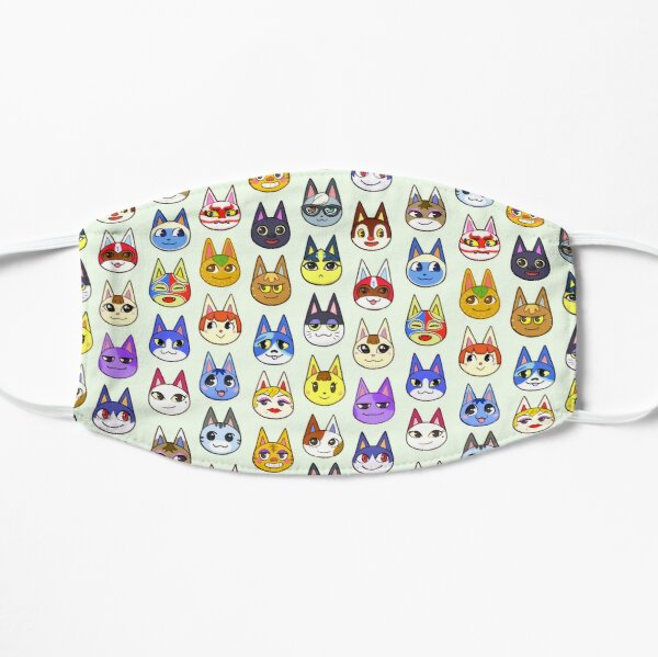 Animal Crossing Cats Flat Mask RB3004product Offical Animal Crossing Merch