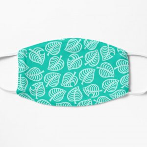 Nook Leaf Blue Flat Mask RB3004product Offical Animal Crossing Merch