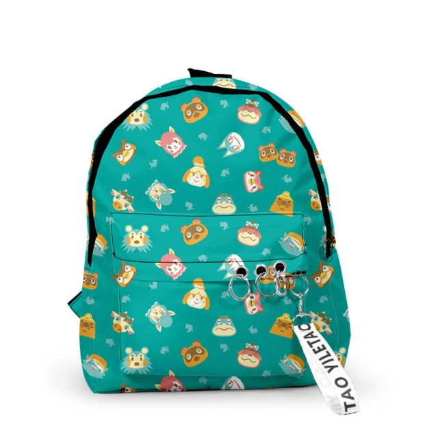 Animal Crossing School Bags Backpack Women Canvas Bag Leaf Tom Nook Bag Girls Travel Bag Mochila 3.jpg 640x640 3 - Animal Crossing Shop